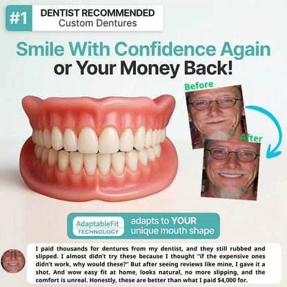 🎅New Year HOT SALE-🏆Ends Today: 70% OFF! 🦷 Acezozla™ Custom-Fit Fully Functional Dentures for a More Confident Smile!
