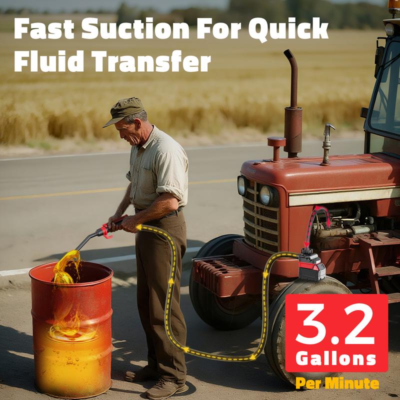 🔥Cordless Fuel Transfer Pump Compatible | with DeWalt 20V & Milwaukee 18V Batteries